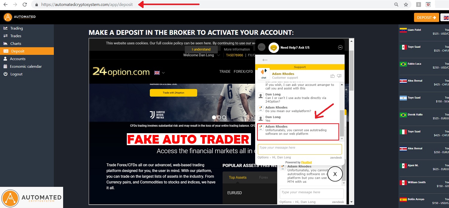 Automated Crypto System Scam Review | Scam Crypto Robots