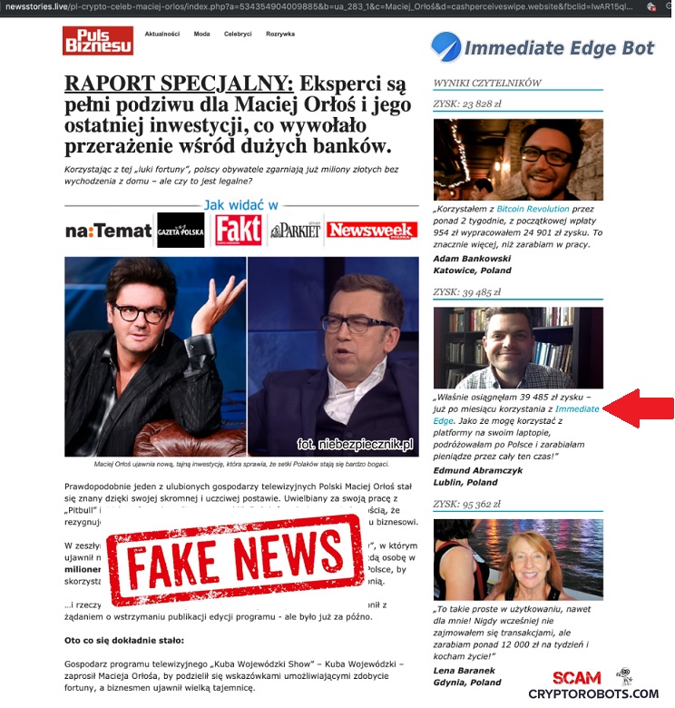 Immediate Edge Fake News