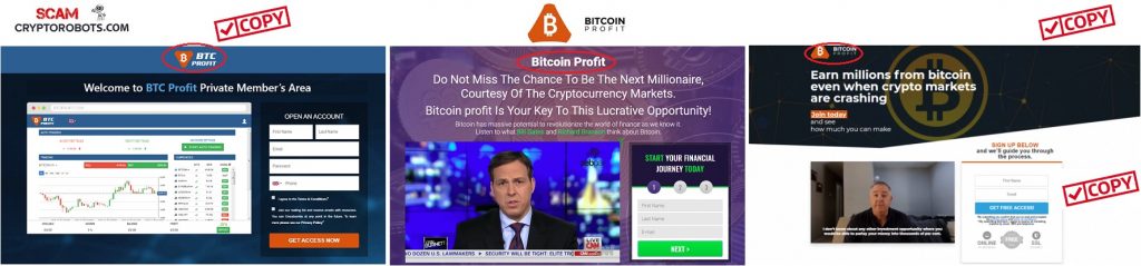 Bitcoin Profit Cloned Websites
