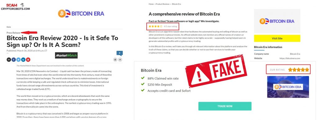 Fake Bitcoin Era Reviews - Updated
