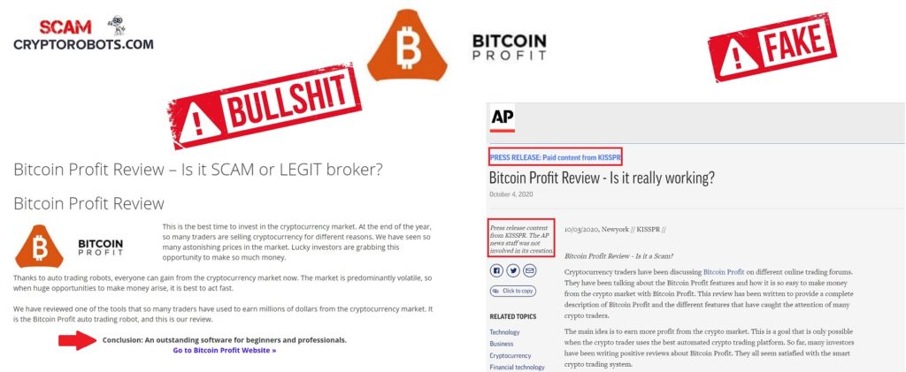 Fake Bitcoin Profit Reviews