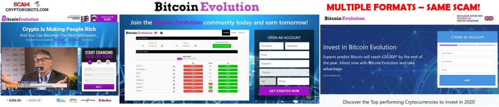 Bitcoin Evolution - Multiple Formats Of The Same Scam!