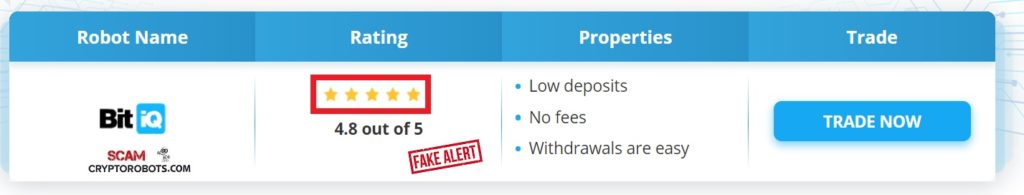 Fake BitiQ App Reviews